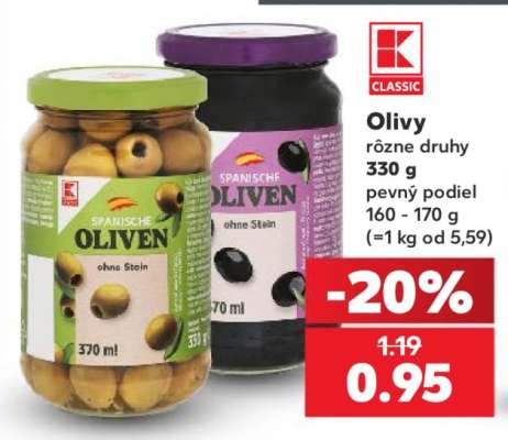 Olivy rôzne druhy