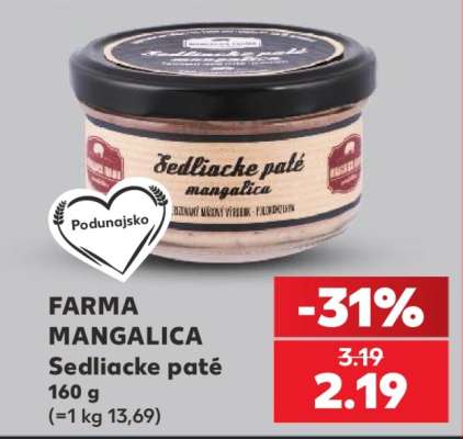 FARMA MANGALICA Sedliacke paté