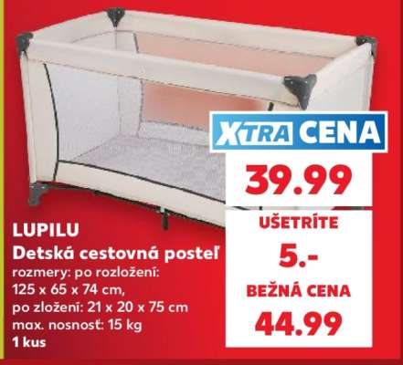 LUPILU Detská cestovná posteľ