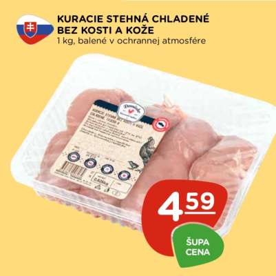 Kuracie stehná chladené bez kosti a kože
