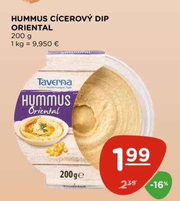 HUMMUS CÍCEROVÝ DIP ORIENTAL