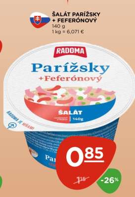 Šalát Parížsky, + Feferónový
