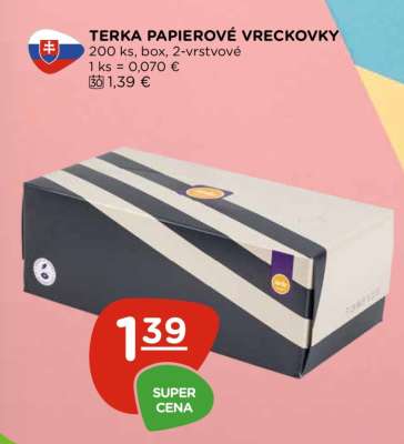 TERKA PAPIEROVÉ VRECKOVKY