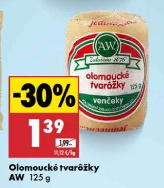 Olomoucké tvarôžky AW 125 g