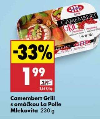 Camembert Grill s omáčkou La Polle Mlekovita 230 g