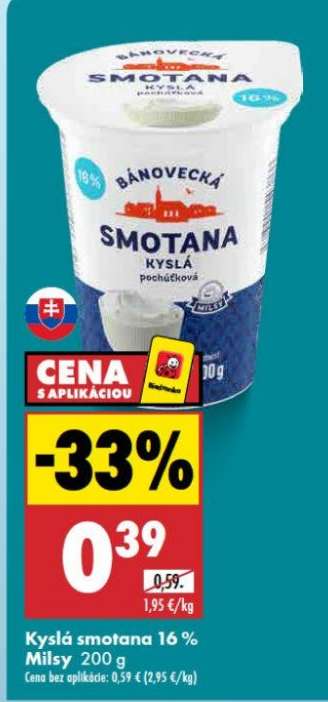 Kyslá smotana 16 %