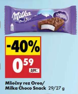 Mliečny rez Oreo/Milka Choco Snack 29/27 g