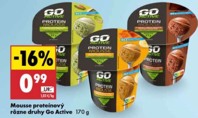 Mousse proteínový rôzne druhy Go Active