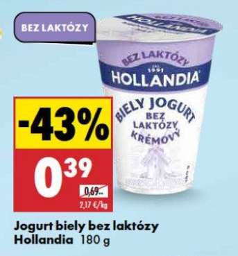 Jogurt biely bez laktózy Hollandia