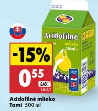 Acidofilné mlieko Tami 500 ml