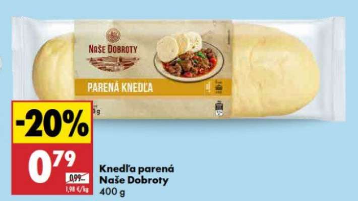 Knedľa parená Naše dobroty