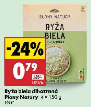 Ryža biela dlhozrnná Plony Natury 4 x 150 g
