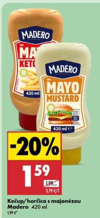 Kečup/horčica s majonézou Madero 420 ml