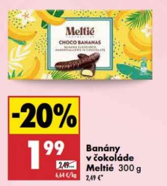 Banány v čokoláde Meltie 300 g