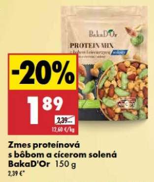 Zmes proteínová s bôbom a cícerom solená BakaD’Or 150 g