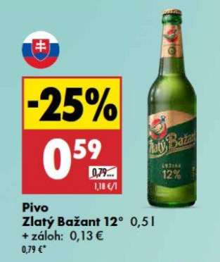 Pivo Zlatý Bažant 12°