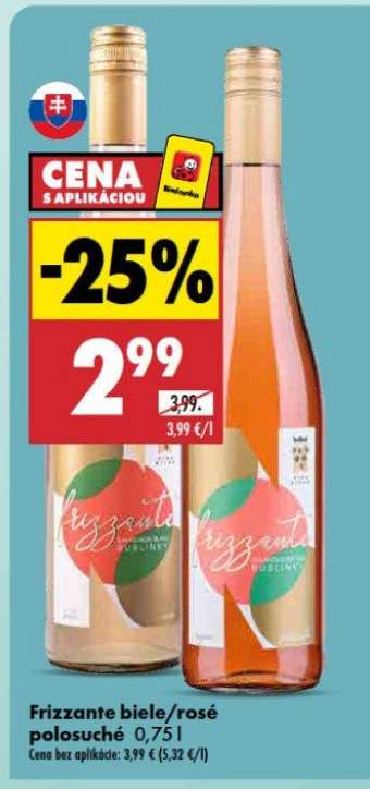 Frizzante biele/rosé polosuché 0,75 l