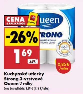 Kuchynské utierky Strong 3-vrstvové Queen 2 rolky