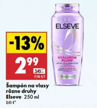 Šampón na vlasy rôzne druhy Elseve 250 ml