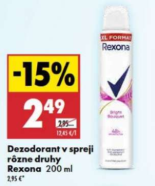 Dezodorant v spreji rôzne druhy Rexona 200 ml