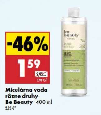 Micelárna voda rôzne druhy Be Beauty 400 ml