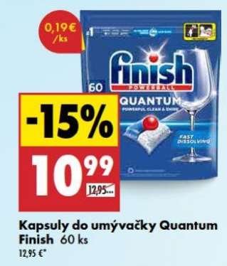 Kapsuly do umývačky Quantum Finish 60 ks