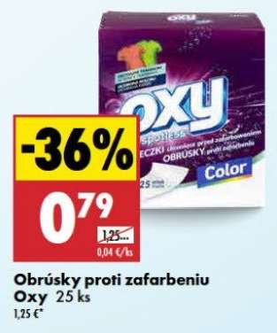 Obrúsky proti zafarbeniu OXY 25 ks