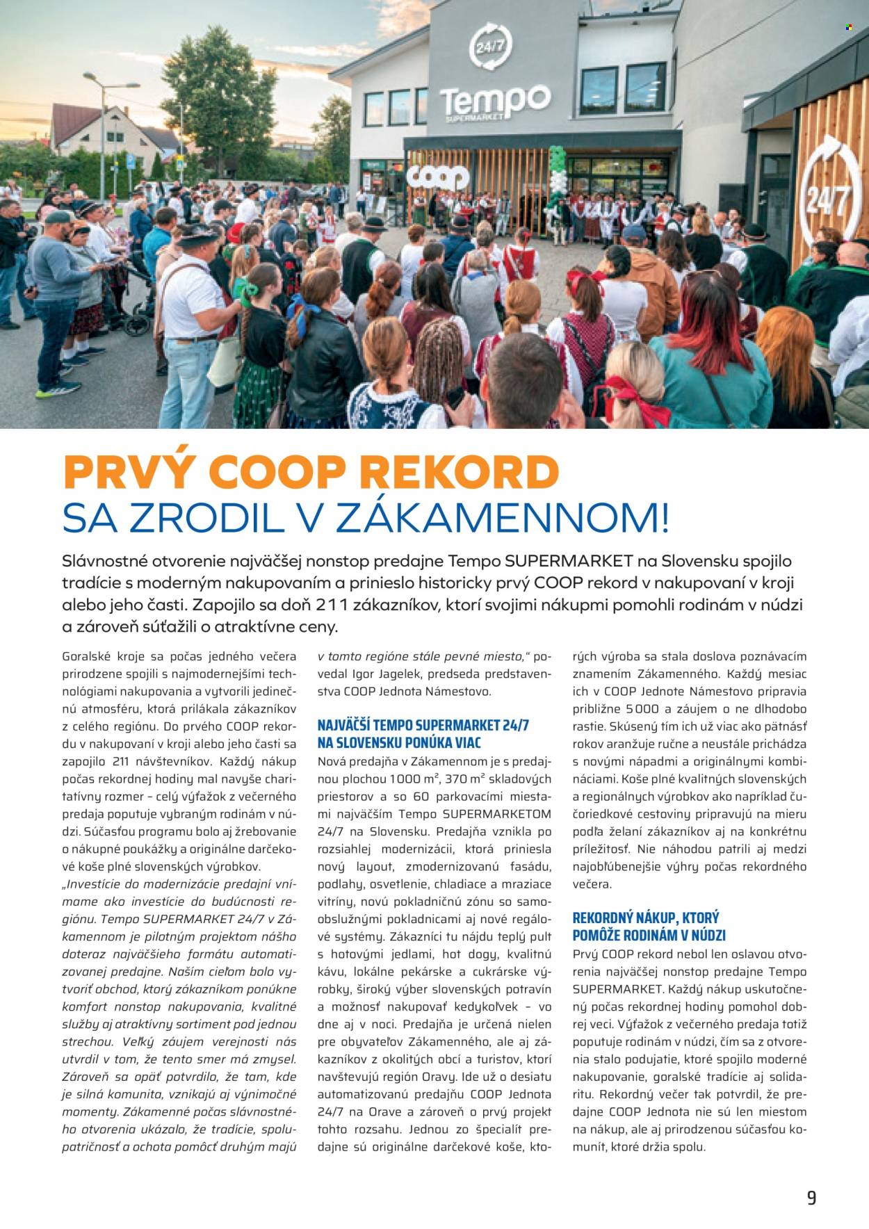 Leták COOP Jednota - 1.8.2026 - 31.8.2026. Strana 9