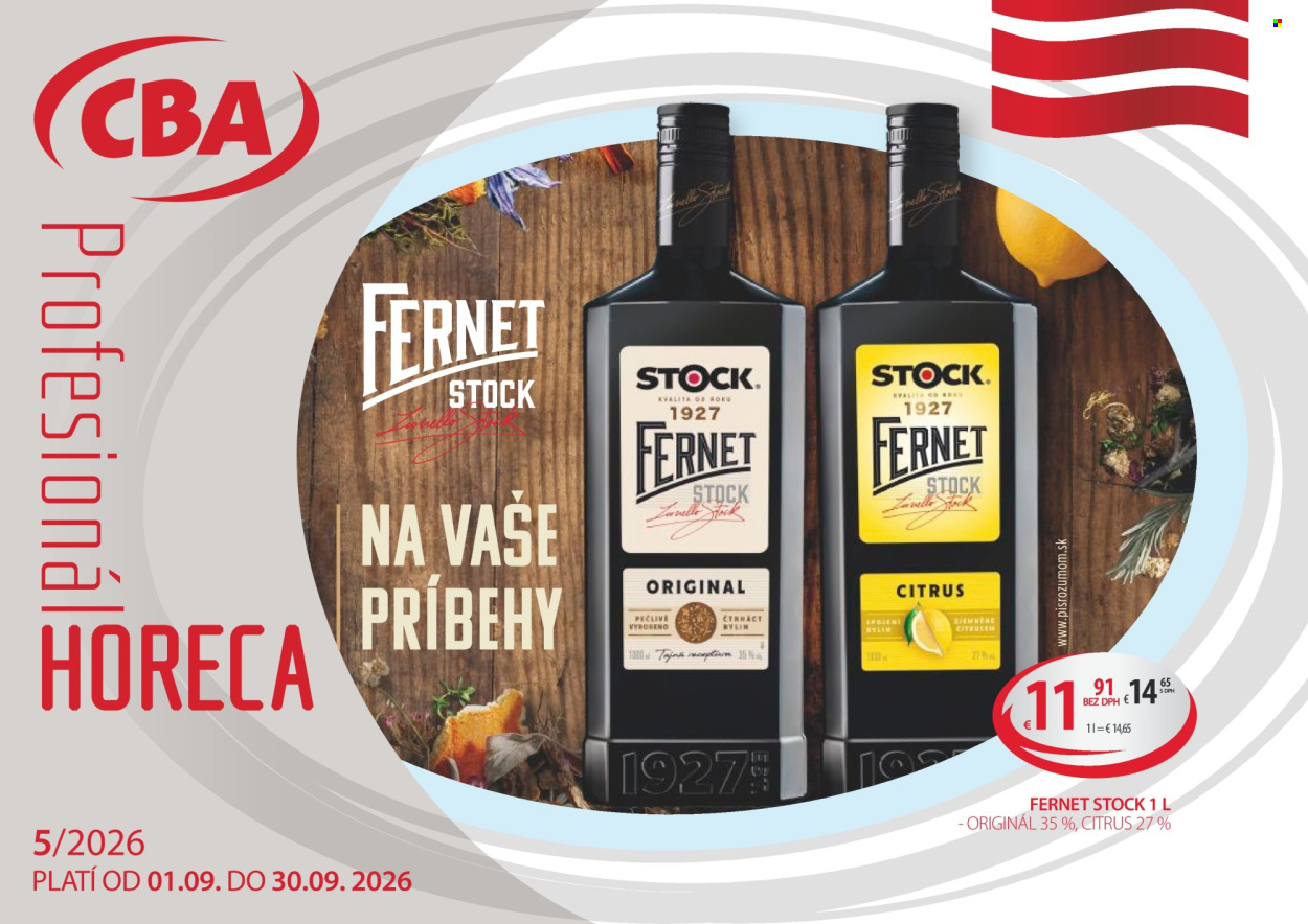 Leták CBA Komfos - 1.9.2026 - 30.9.2026. Strana 1