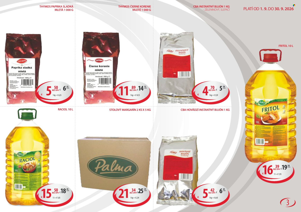 Leták CBA Komfos - 1.9.2026 - 30.9.2026. Strana 3