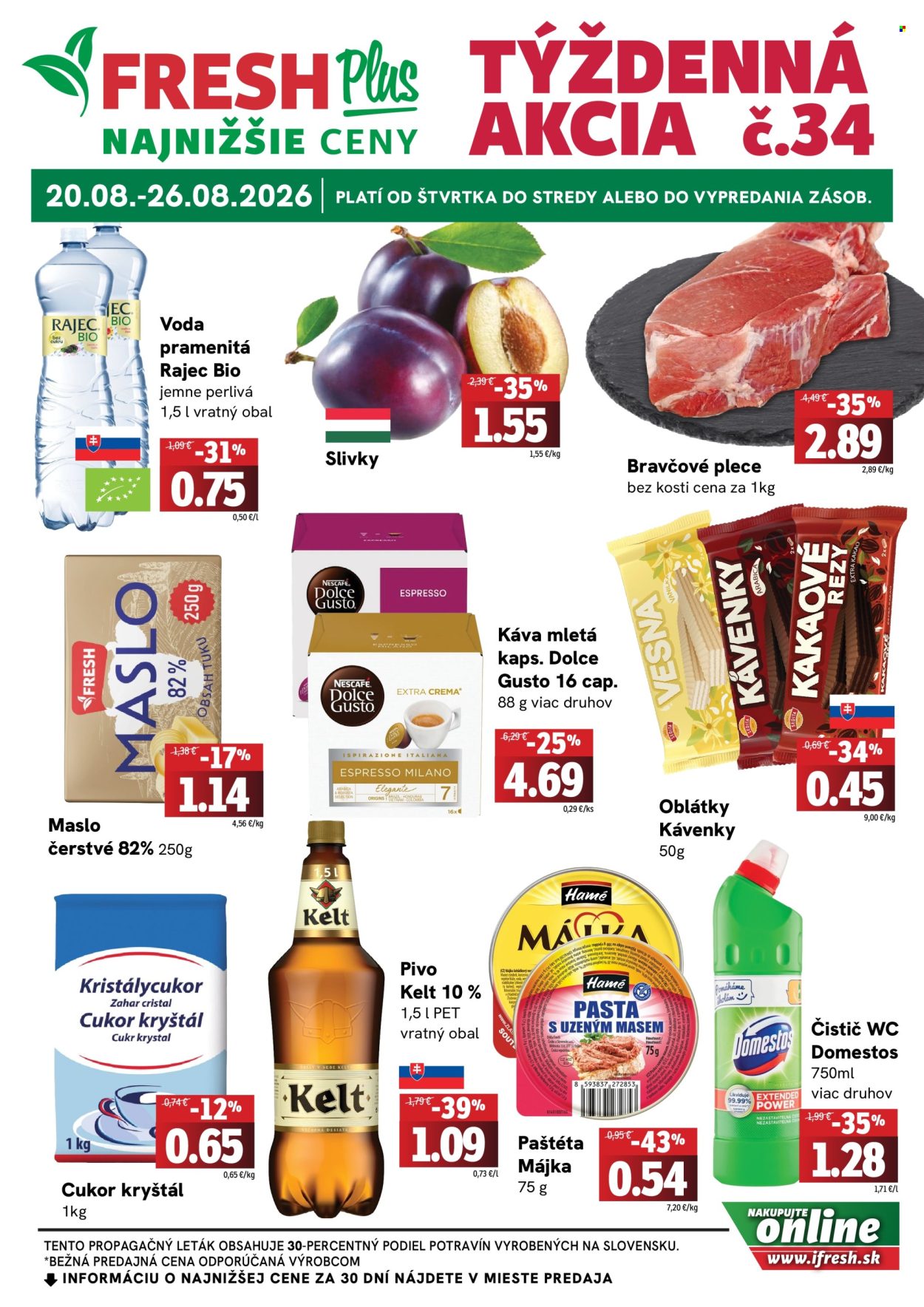 Leták FRESH - 20.8.2026 - 26.8.2026. Strana 1