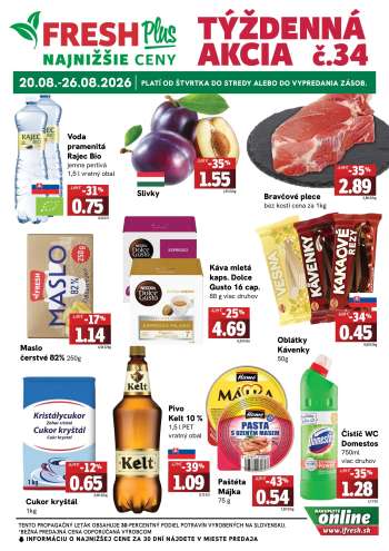 Leták FRESH - 20.8.2026 - 26.8.2026.