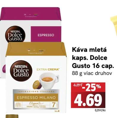 Káva mletá kaps. Dolce Gusto 16 cap.