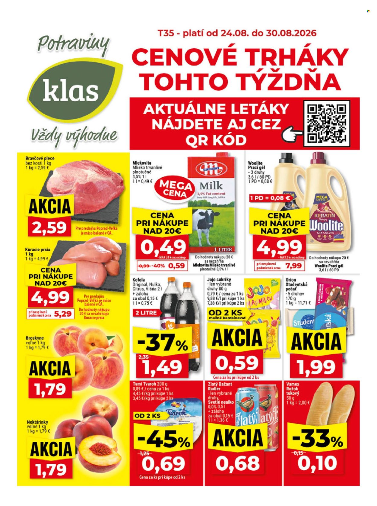 Leták Klas - 24.8.2026 - 30.8.2026. Strana 1