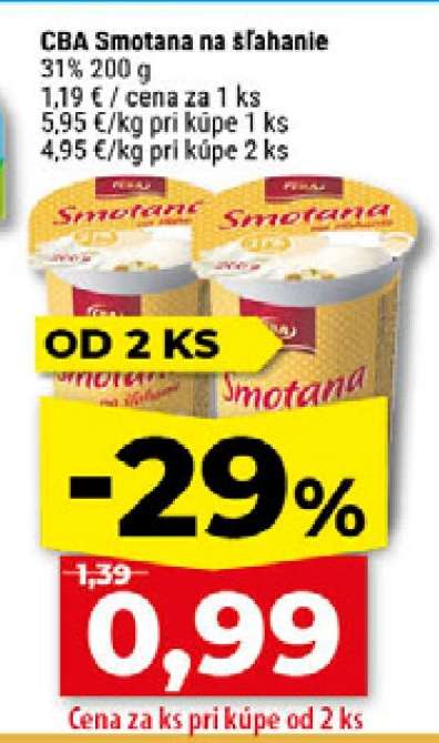 CBA Smotana na šľahanie