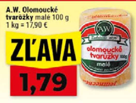 A.W. Olomoucké tvarôžky malé 100 g