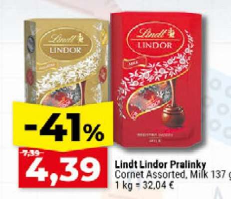 Lindt Lindor pralinky