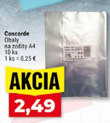 Concorde Obaly na zošity A4