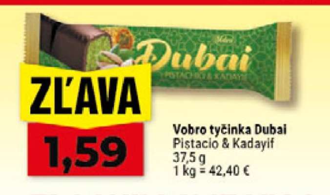Vobro tyčinka Dubai Pistacio & Kadayif