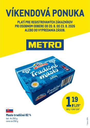 Leták Metro - 20.8.2026 - 23.8.2026.