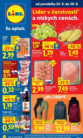 Leták Lidl - 24.8.2026 - 30.8.2026.