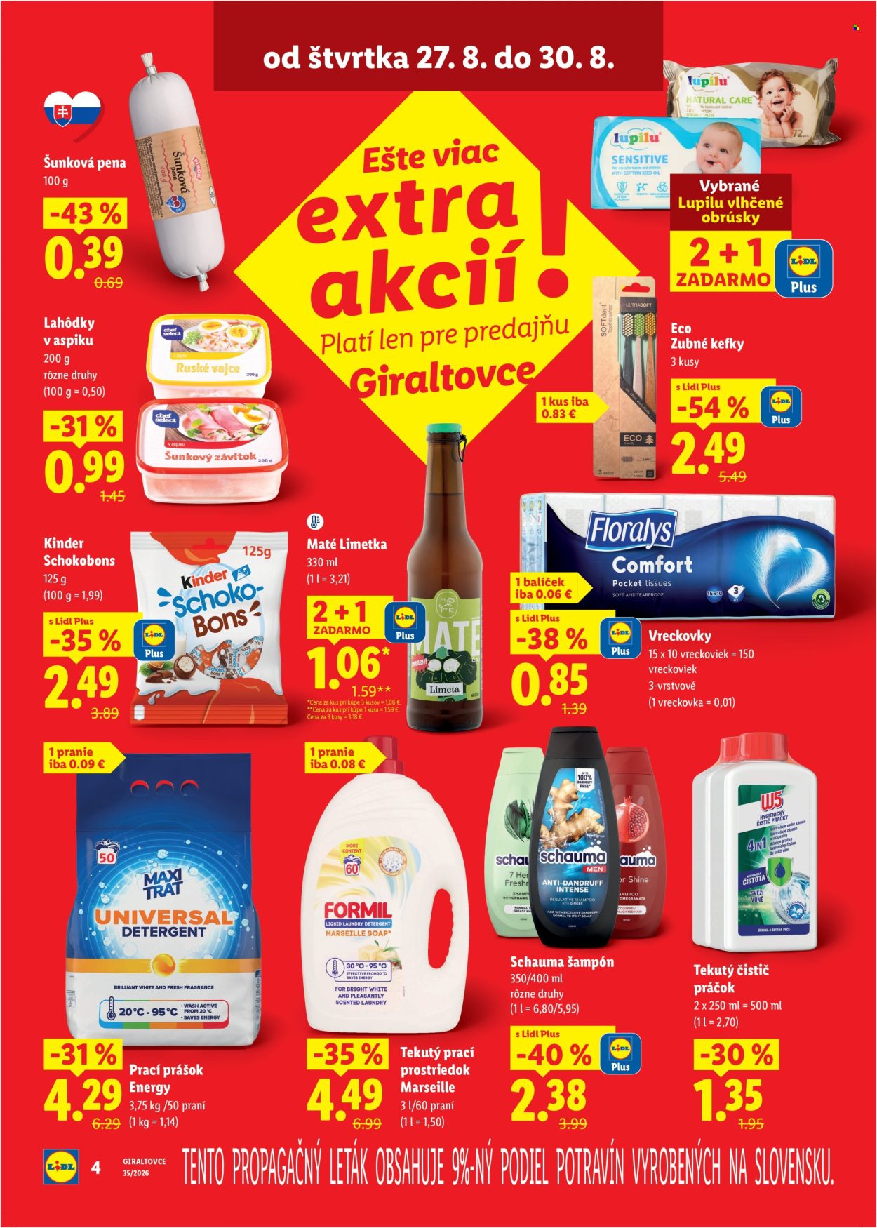 Leták Lidl - 27.8.2026 - 30.8.2026. Strana 4
