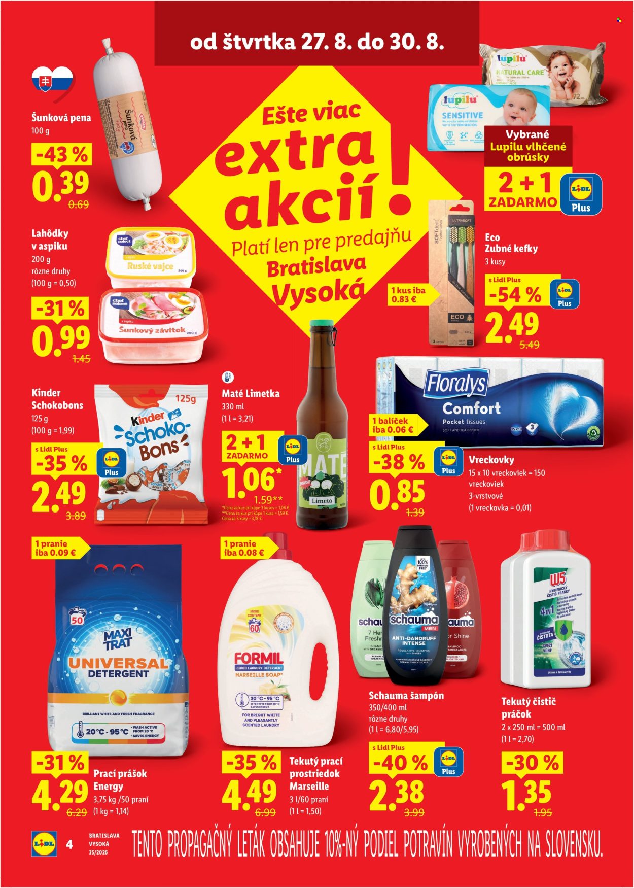 Leták Lidl - 27.8.2026 - 30.8.2026. Strana 4