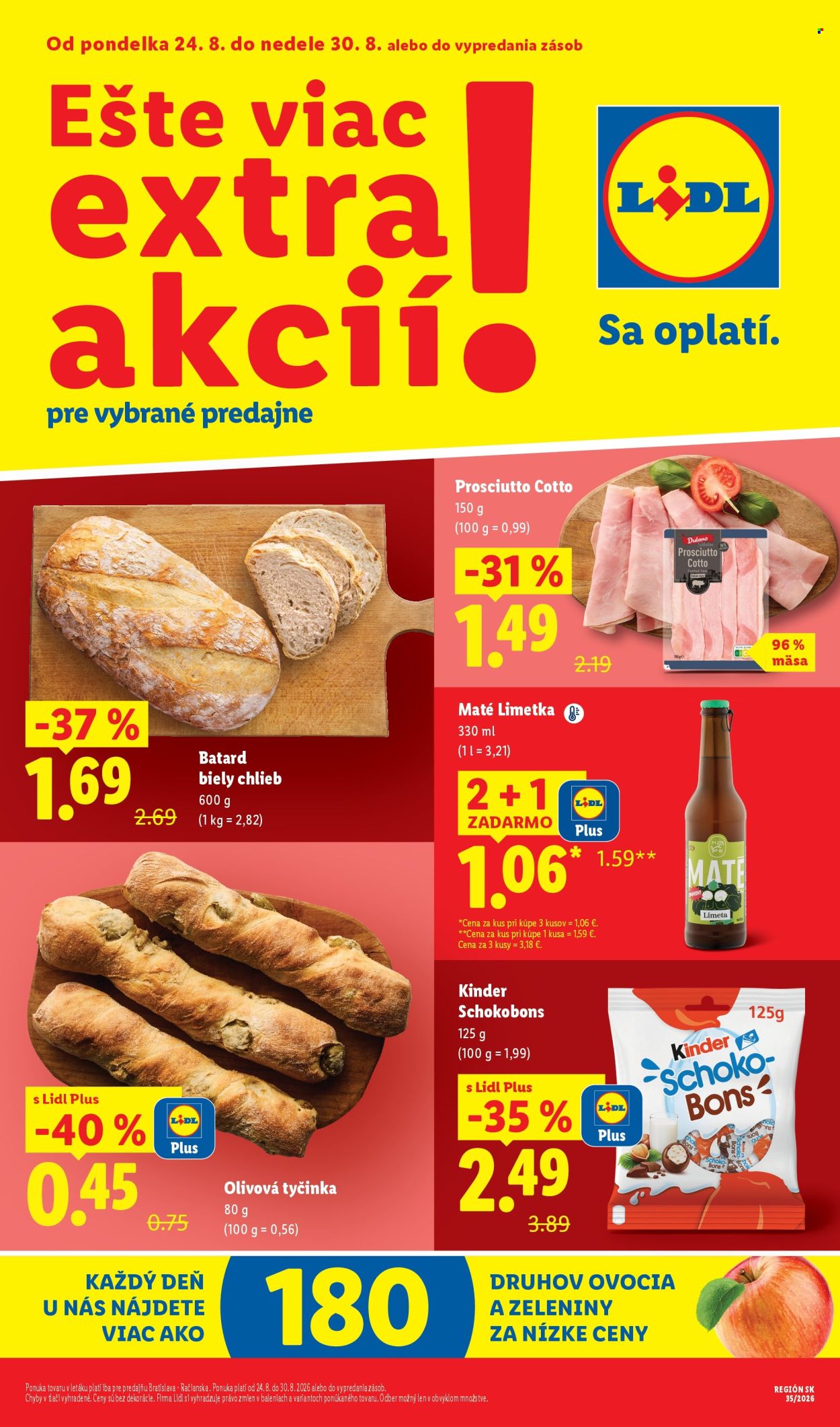 Leták Lidl - 24.8.2026 - 30.8.2026. Strana 1