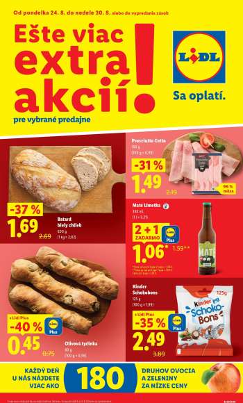 Leták Lidl - 24.8.2026 - 30.8.2026.