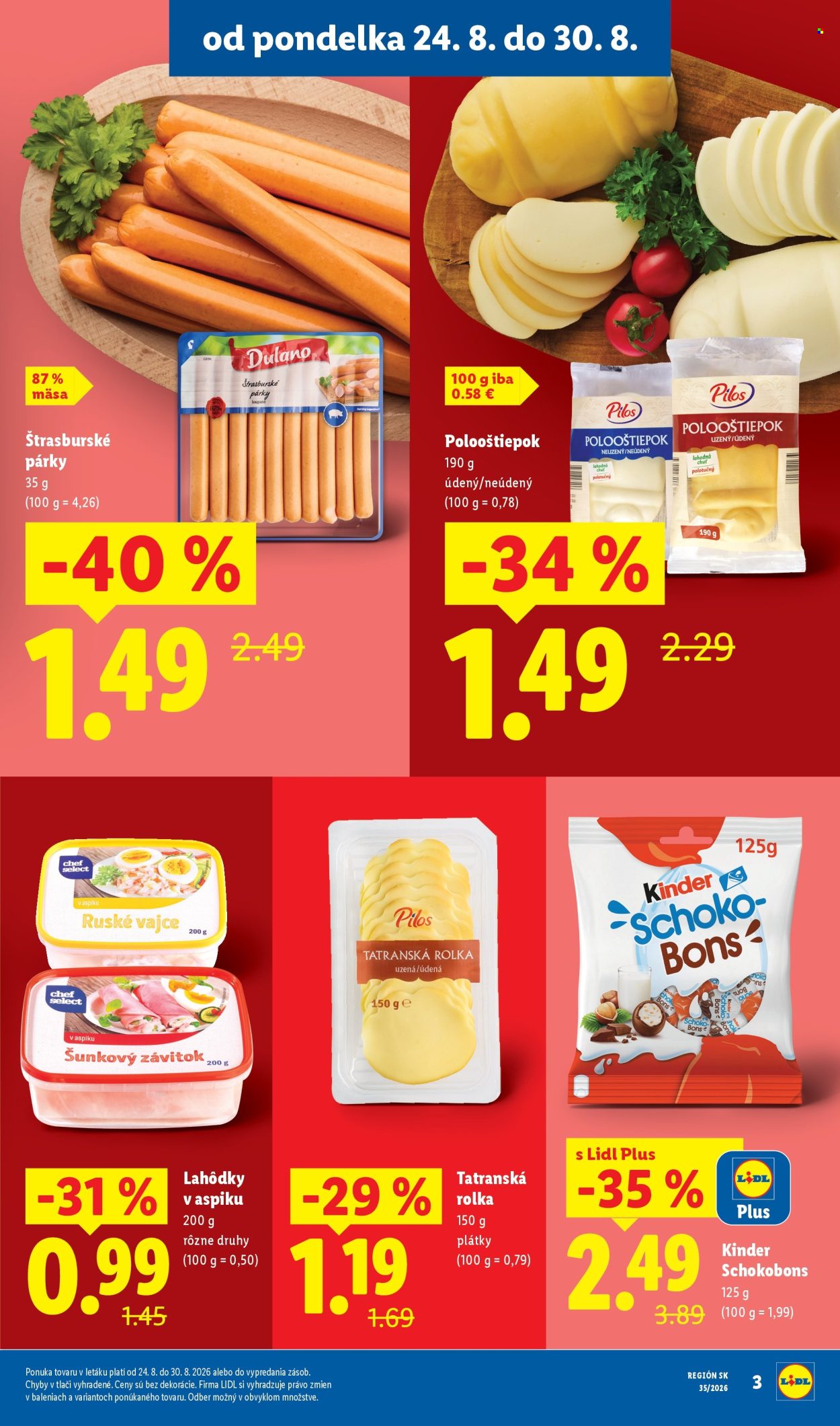 Leták Lidl - 24.8.2026 - 30.8.2026. Strana 3