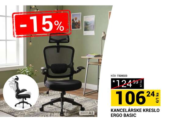 KANCELÁRSKE KRESLO ERGO BASIC