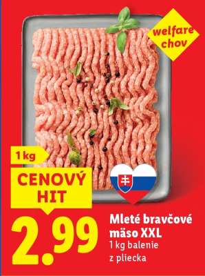 Mleté bravčové mäso XXL