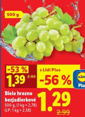 Biele hrozno bezjadierkové
