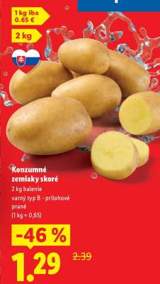 Konzumné zemiaky skoré